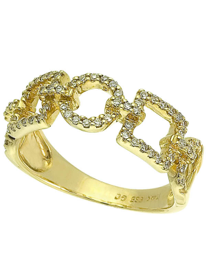 Geometric Shape Diamond Ring