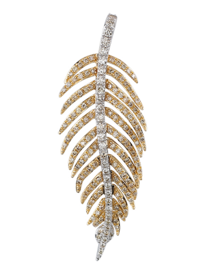 Diamond Feather Pendant